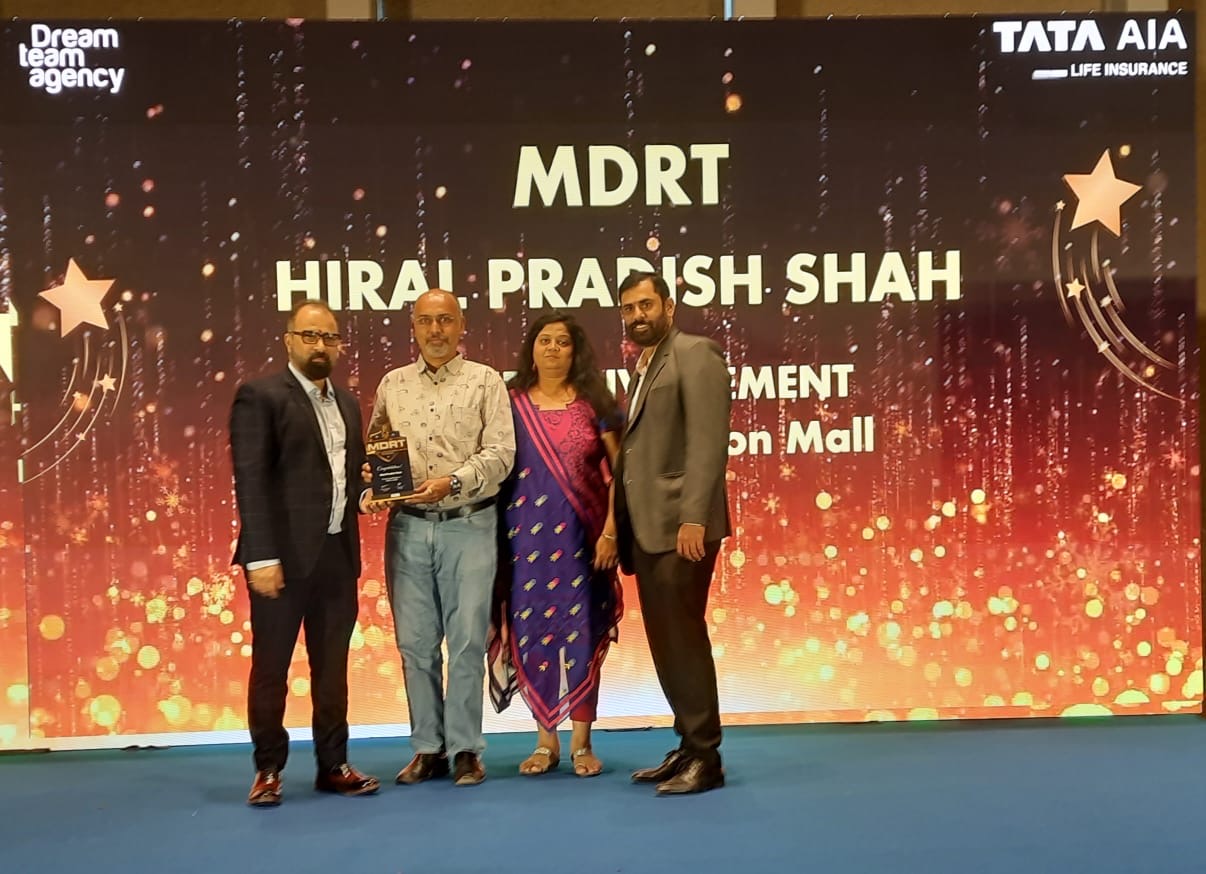 MDRT achievement award — Hiral Pradish Shah, Tata AIA Life Insurance